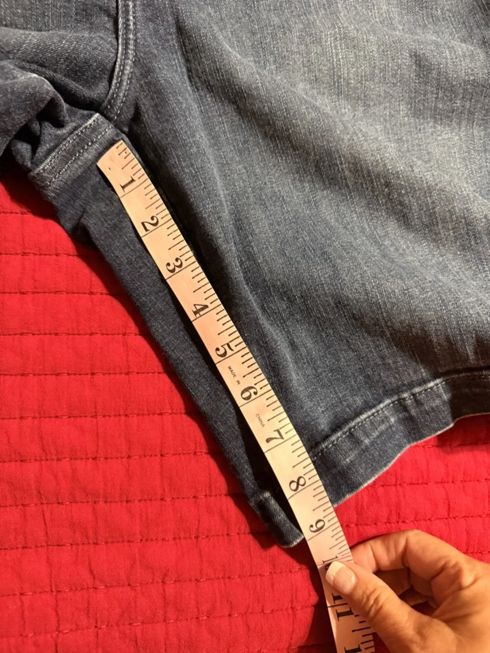 Lane Bryant Dark Blue Bermuda Denim Shorts - Picture 3 of 5